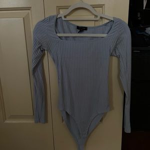 Blue long sleeve bodysuit